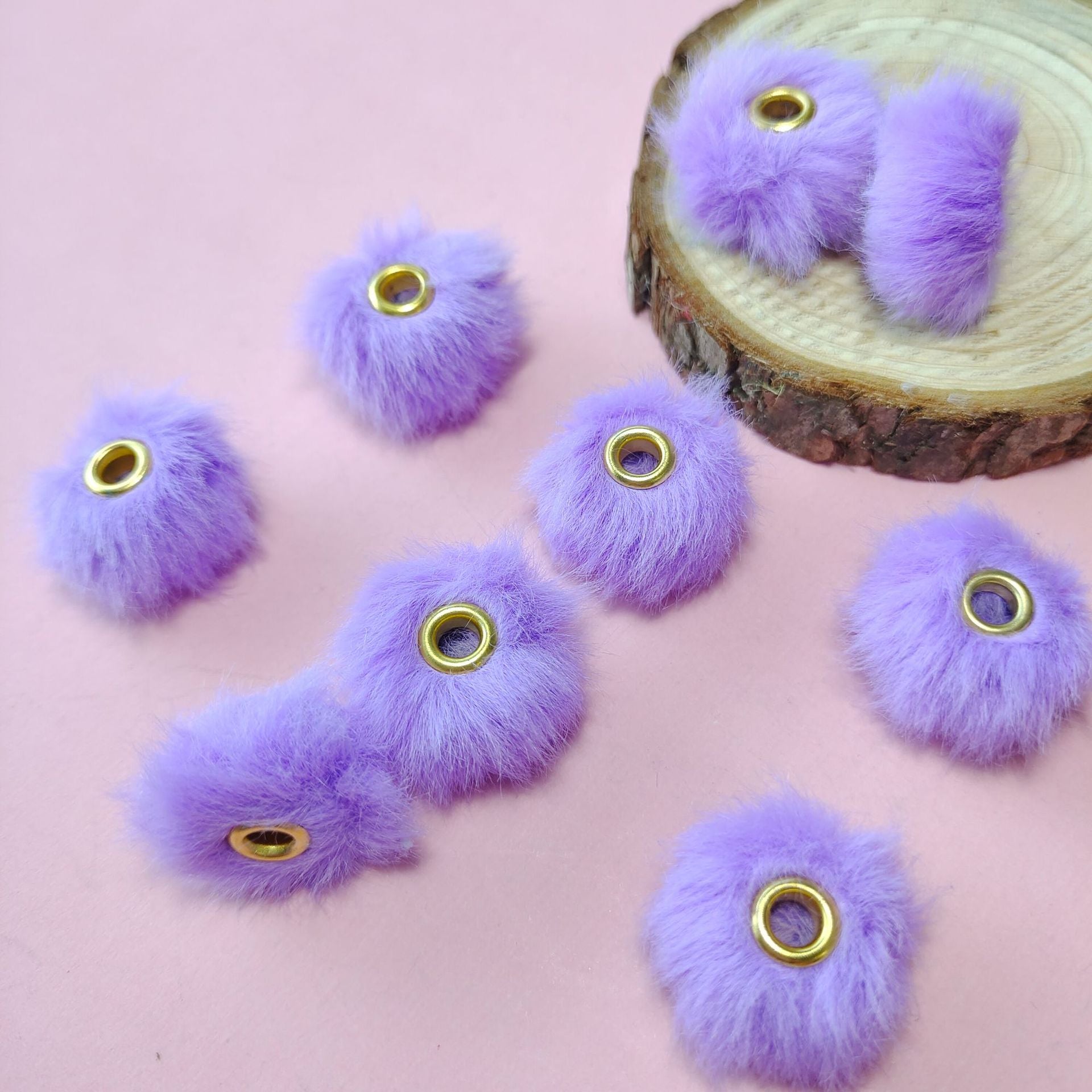 Wholesale 100pcs/pack  20MM Plush Ball Beads Spacers  DIY Beaded Pen Accessories